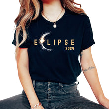 Load image into Gallery viewer, Eclipse 2024 Total Solar Eclipse T Shirt - Unisex T-Shirt - Black