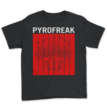 Load image into Gallery viewer, Pyrofreak New Year's Eve Fireworks - Youth Tee - Black