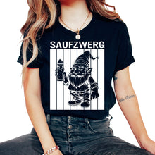 Load image into Gallery viewer, Saufzwerg Saufzerg Party, Carnival or Fancy Dress Costume Funny - Unisex T-Shirt - Black
