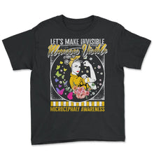 Load image into Gallery viewer, Microcephaly Awareness Shirt, Let's Make Invisible Illness Visible - Youth Tee - Black