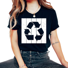 Load image into Gallery viewer, Eco Lover Environment Recycle Sign T Shirt - Unisex T-Shirt - Black