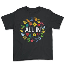 Load image into Gallery viewer, Special Education Shirt, All In Tee, Neurodiversity Special Education - Youth Tee - Black