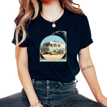 Load image into Gallery viewer, Vintage RV Camping And Pickleball Lifestyle Adventure Shirt - Unisex T-Shirt - Black