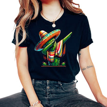 Load image into Gallery viewer, Cactus Dab Sombrero Poncho Mexico Cinco De Mayo T Shirt - Unisex T-Shirt - Black