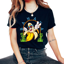 Load image into Gallery viewer, Banana Shirt, Banana Wearing Sunglasses Peace Sign Cute Tee, Fruit