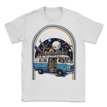 Load image into Gallery viewer, Moon Cycle Hippie Van Retro - Unisex T-Shirt - White