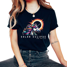 Load image into Gallery viewer, Solar Eclipse April 8 2024 Unicorn Eclipse T Shirt - Unisex T-Shirt - Black