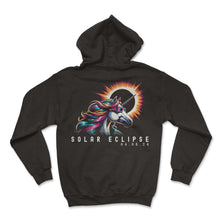 Load image into Gallery viewer, Solar Eclipse April 8 2024 Unicorn Eclipse T Shirt - Hoodie - Black