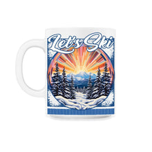 Load image into Gallery viewer, Let’s Ski Kaleidoscope Skiing Symmetrical Slopes Mountain Mirrors - 11oz Mug - White