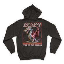 Load image into Gallery viewer, Chines New Year of Dragon Origami Dragon Paper Fold 2024 CNY - Hoodie - Black