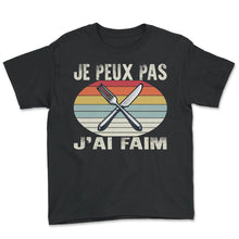 Load image into Gallery viewer, Je Peux Pas J'ai Faim Je T-Shirt 1 - Youth Tee - Black