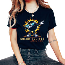 Load image into Gallery viewer, Solar Eclipse April 8 2024 Dab Eclipse T Shirt - Unisex T-Shirt - Black
