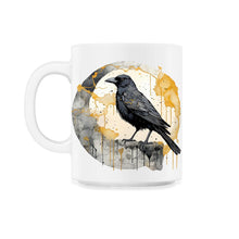 Load image into Gallery viewer, Kintsugi crow strength imperfections - 11oz Mug - White