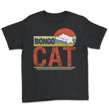Load image into Gallery viewer, Cat Shirt, Bongo Cat Vintage Retro Tee, Cute Bongo Cat Meme Lover