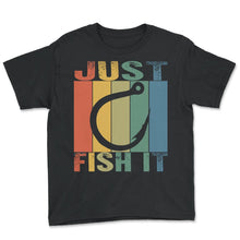Load image into Gallery viewer, Just Fish It Chasse T-Shirt - Youth Tee - Black