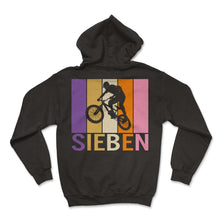 Load image into Gallery viewer, Sieben Kinder Geburtstagsshirt 7 Jahre Jungen BMX 7 Geburtstag - Hoodie - Black