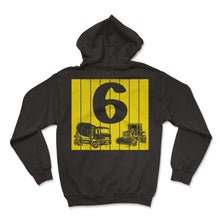 Load image into Gallery viewer, Children's 6th Birthday Boy Builder Worker Construction Site Digger - Hoodie - Black