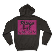 Load image into Gallery viewer, Pflege mit Nursing with Heart Elderly Nurse Nurse Cute - Hoodie - Black