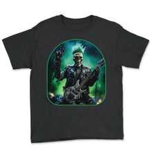 Load image into Gallery viewer, Punk Rock Skeleton Mohawk - Youth Tee - Black