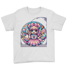 Load image into Gallery viewer, Kawaii Anime Girl's Ice Cream Paradise Sweet Summer Dreams Tee - Youth Tee - White