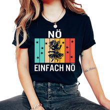 Load image into Gallery viewer, Nö 4 Damen Einfach Nö Mittelfinger Einhorn Lustiges Spruch Statement - Unisex T-Shirt - Black