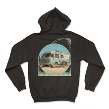 Load image into Gallery viewer, Vintage RV Camping And Pickleball Lifestyle Adventure Shirt - Hoodie - Black