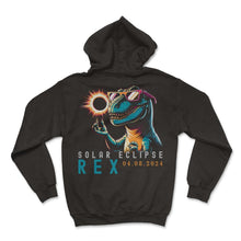 Load image into Gallery viewer, Solar Eclipse Rex 04 02 2024 Eclipse T Shirt - Hoodie - Black