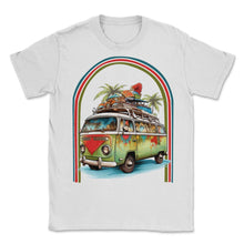 Load image into Gallery viewer, Christmas in July Hippie Van Retro - Unisex T-Shirt - White