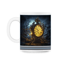 Load image into Gallery viewer, Midnight Clock & Ghosts Vintage Gothic Tee - 11oz Mug - White