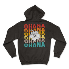 Load image into Gallery viewer, Hawaii Shirt, Ohana Habiscus Flower 70's Retro Tee, Ohana Means