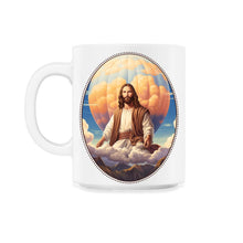 Load image into Gallery viewer, Jesus Snuggling Hot Air Balloon T Shirt, Christian Adventure Humor, - 11oz Mug - White