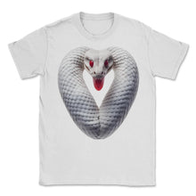 Load image into Gallery viewer, Snake Heart Body Valentine's Day Serpent Embrace - Unisex T-Shirt - White