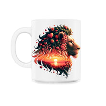 Load image into Gallery viewer, Lion Heart Mane Valentine's Day King of Love T Shirt - 11oz Mug - White