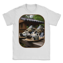 Load image into Gallery viewer, Geta Sandal Snails Slow Exploration T Shirt - Unisex T-Shirt - White