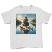 Load image into Gallery viewer, Christmas in July Reflections Festive Spirit T Shirt - Youth Tee - White