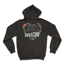 Load image into Gallery viewer, Speech Therapist Shirt, Just Speechie Floral Heart Tee, SLP Graduate