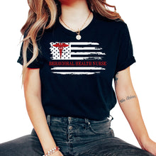 Load image into Gallery viewer, Nurse Shirt, Behavioral Health Nurse US Flag Tee, Mental Health
