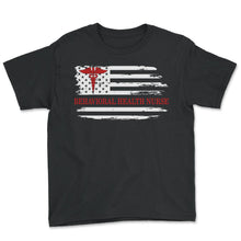 Load image into Gallery viewer, Nurse Shirt, Behavioral Health Nurse US Flag Tee, Mental Health