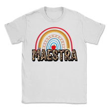 Load image into Gallery viewer, Teacher Shirt, Maestra Rainbow Tee, Proud Spanish Teacher, Teacher's