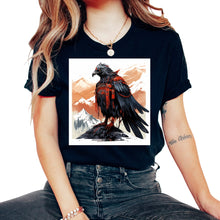 Load image into Gallery viewer, Tengu crow warrior guardian - Unisex T-Shirt - Black
