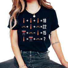 Load image into Gallery viewer, Math Shirt, Math Order Of Operation Tie Moustache Grill Tee, Husband - Unisex T-Shirt - Black