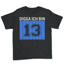 Load image into Gallery viewer, Digga Ich bin 13 Geburtstag Mädchen Junge - Youth Tee - Black