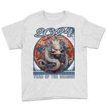 Load image into Gallery viewer, Chines New Year of Dragon Zodiac Composite Dragon Art 2024 Chinese - Youth Tee - White