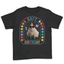 Load image into Gallery viewer, Capybara Shirt, Capy Birthday Capybara Party Cute Tee, Funny Animal - Youth Tee - Black