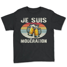 Load image into Gallery viewer, Je Suis Modération Je T-Shirt - Youth Tee - Black