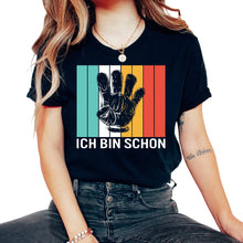 Load image into Gallery viewer, Ich Bin Schon Children's Birthday Decoration Hand 4 Years Boys Girls - Unisex T-Shirt - Black