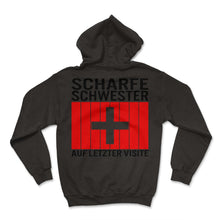 Load image into Gallery viewer, Scharfe Schwester auf letzter visite Women's Sharp Sister Last Visite - Hoodie - Black
