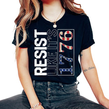 Load image into Gallery viewer, America Shirt, Resist Like It's 1776 USA Flag Vintage Tee, History