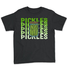 Load image into Gallery viewer, Pickle Shirt, Jar Of Pickles Cute Retro Green Tee, Vegan Vegetable