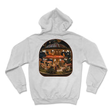 Load image into Gallery viewer, Mushroom Carousel Cats Riding a Whimsical Fungi Merry Go Round T Shirt - Hoodie - White